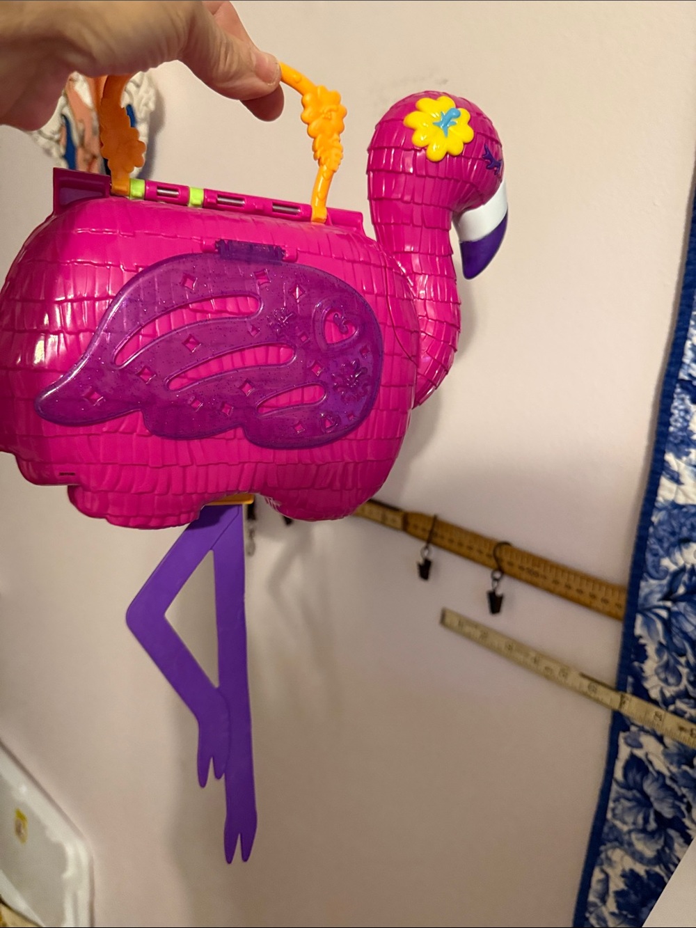 Polly Pocket Flamingo Party large Playset with doll & accessories.
